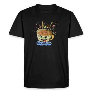 Noodle Life - Men's Premium Organic T-Shirt - black - Front - Nico (187cm)