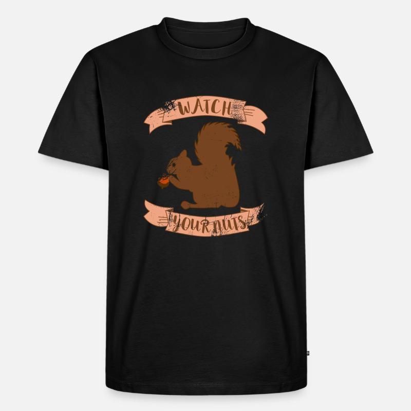 Watch Your Nuts - Eichhörnchen - Männer Premium Bio T-Shirt - undefined