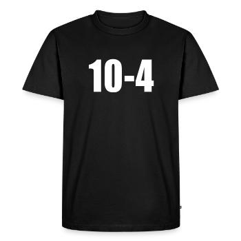 Code 10-4 ten-four ten code police radio - Men's Premium Organic T-Shirt - black - Front - Nico (187cm)