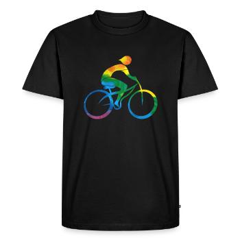 Cyclist - Men's Premium Organic T-Shirt - black - Front - Nico (187cm)