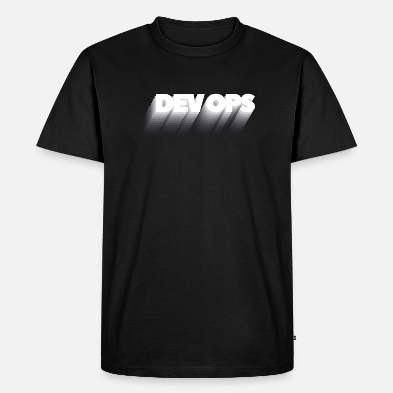 DEV OPS - by StartupWear - Männer Premium Bio T-Shirt - Schwarz