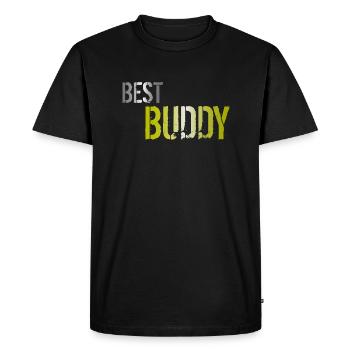 Best Buddy - Men's Premium Organic T-Shirt - black - Front - Nico (187cm)