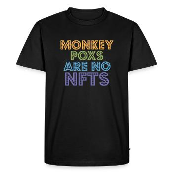 Monkey pox is not NFTs - Men's Premium Organic T-Shirt - black - Front - Nico (187cm)