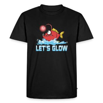 Let’s Glow Scientifique en biologie marine - T-shirt Premium bio Homme - noir - Devant - Nico (187cm)