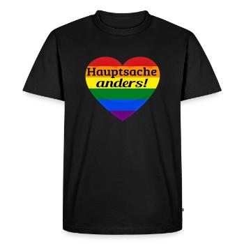 THE MAIN THING IS DIFFERENT! - Men's Premium Organic T-Shirt - black - Front - Nico (187cm)