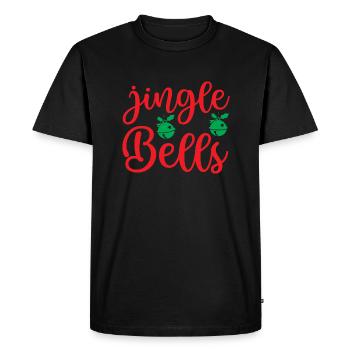 Jingle bells - fête de noël - T-shirt Premium bio Homme - noir - Devant - Nico (187cm)