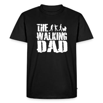 Le cadeau de la fête des pères de papa qui marche - T-shirt Premium bio Homme - noir - Devant - Nico (187cm)
