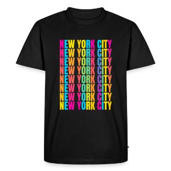 Ville de New York - T-shirt Premium bio Homme - noir - Devant - Nico (187cm)