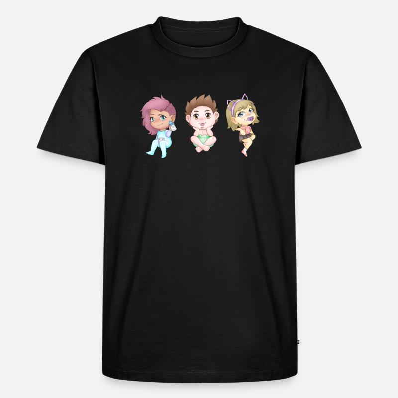 Maskottchen Schnitt Gross - Männer Premium Bio T-Shirt - Schwarz