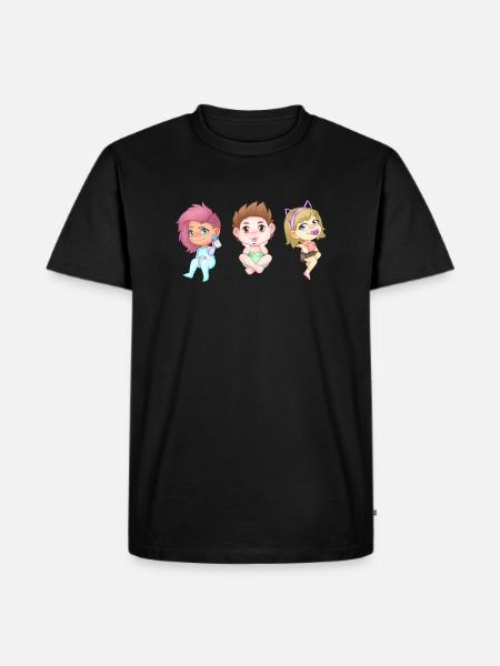 Maskottchen Schnitt Satt Gross - Männer Premium Bio T-Shirt - Schwarz