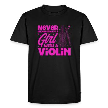 Violoniste Orchestre violoniste Amateur de violon - T-shirt Premium bio Homme - noir - Devant - Nico (187cm)