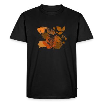 Autumn leaf - Men's Premium Organic T-Shirt - black - Front - Nico (187cm)