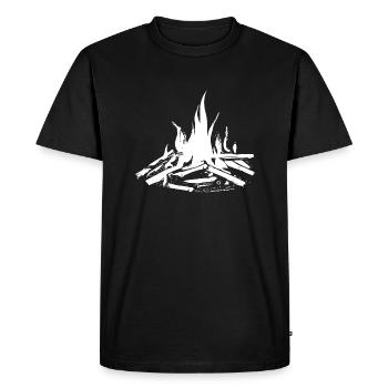 Feu de camp Camping Nature Feu de forêt À l’extérieur 1 - T-shirt Premium bio Homme - noir - Devant - Nico (187cm)