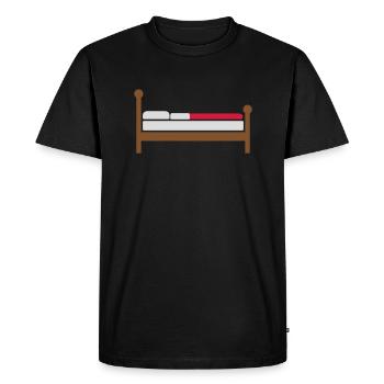 Cozy Bed Clipart Logo - T-shirt Premium bio Homme - noir - Devant - Nico (187cm)
