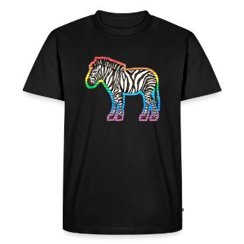 Zebra - Men's Premium Organic T-Shirt - black - Front - Nico (187cm)