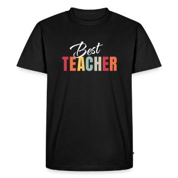 BEST TEACHER - T-shirt Premium bio Homme - noir - Devant - Nico (187cm)