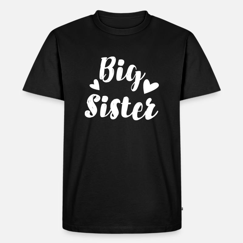 große Schwester - Männer Premium Bio T-Shirt - Schwarz