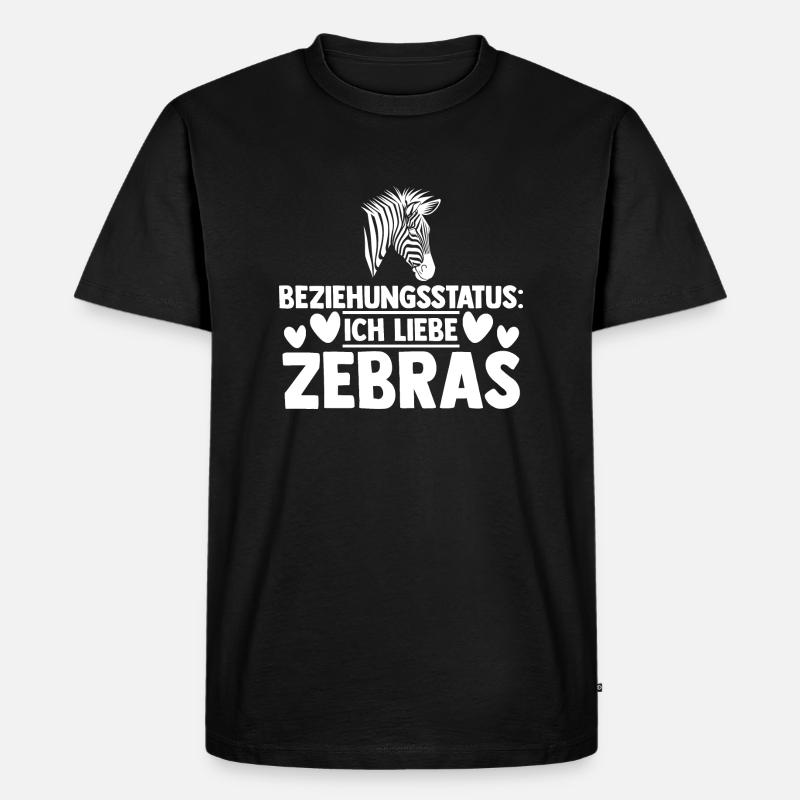Zebra - Männer Premium Bio T-Shirt - Schwarz