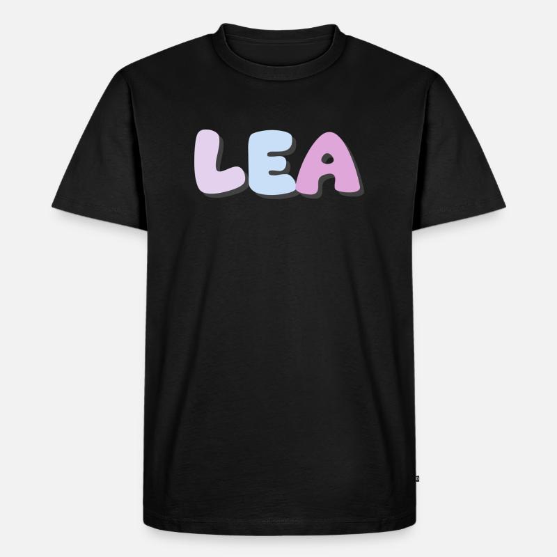 Name - Lea - Männer Premium Bio T-Shirt - Schwarz