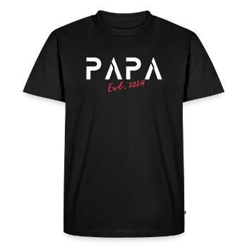 New Dad Dad Est 2024 - Men's Premium Organic T-Shirt - black - Front - Nico (187cm)