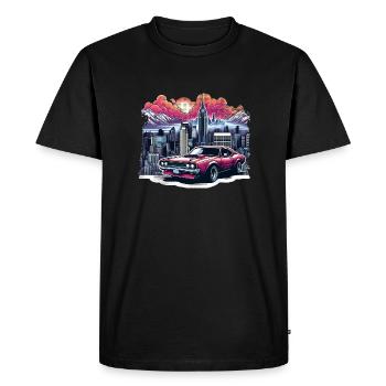 Vintage American and Sports Car - Men's Premium Organic T-Shirt - black - Front - Nico (187cm)