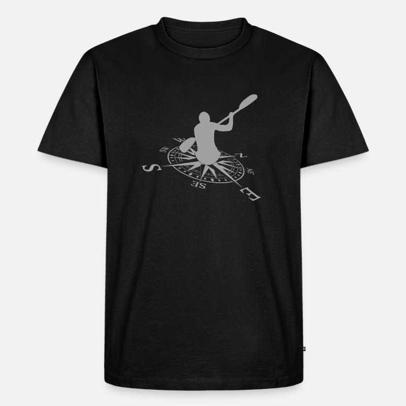 Paddeln - Männer Premium Bio T-Shirt - Schwarz