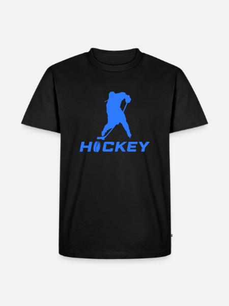 eishockey spieler - Männer Premium Bio T-Shirt - Schwarz