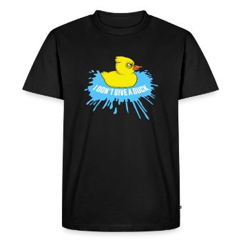 Drôle Je ne donne pas un canard Rubber Ducks Sarcasme - T-shirt Premium bio Homme - noir - Devant - Nico (187cm)