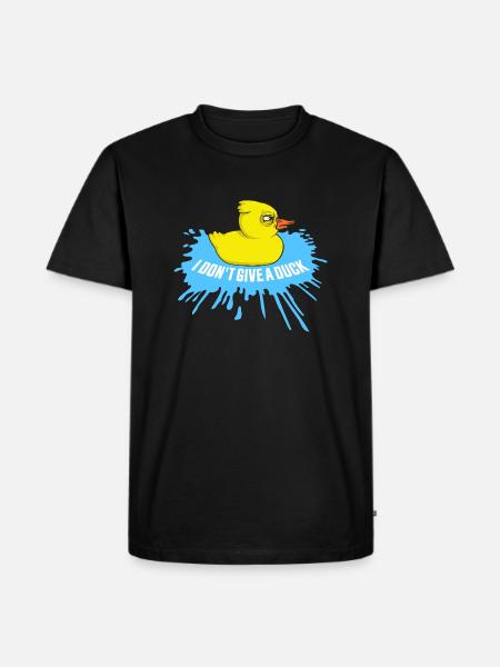 Funny I Don't Give A Duck Rubber Ducks Sarcasm - Men's Premium Organic T-Shirt - black