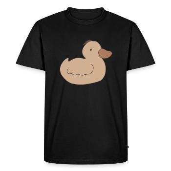 Teinte sépia caneton - T-shirt Premium bio Homme - noir - Devant - Nico (187cm)