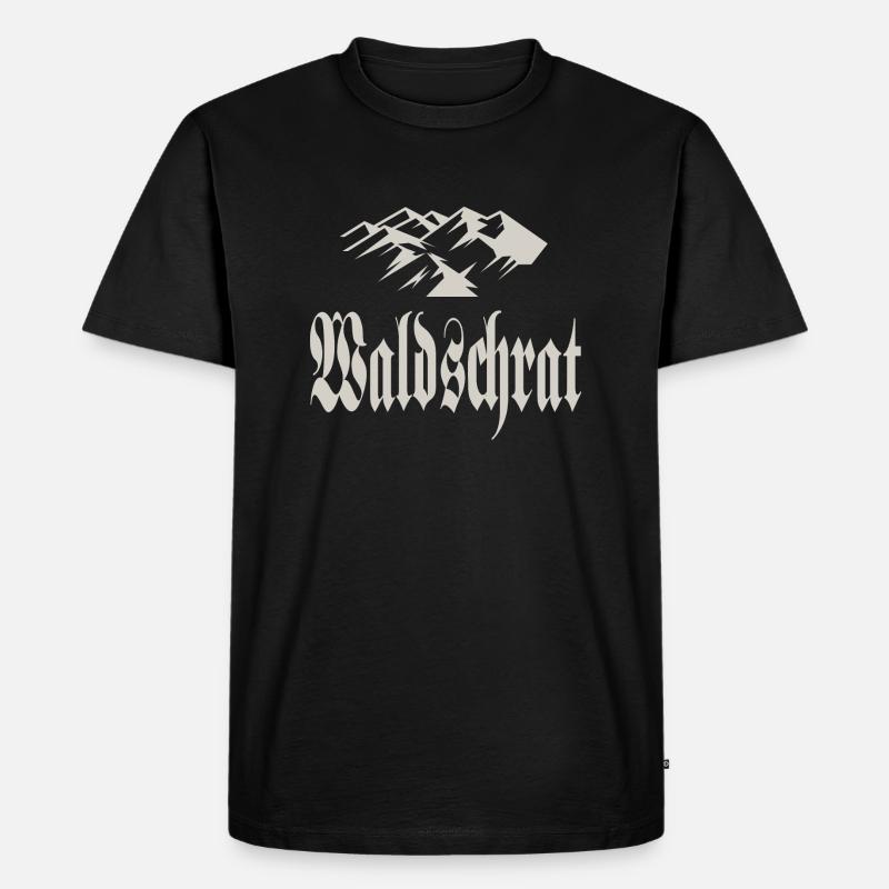 Waldschrat - Männer Premium Bio T-Shirt - Schwarz