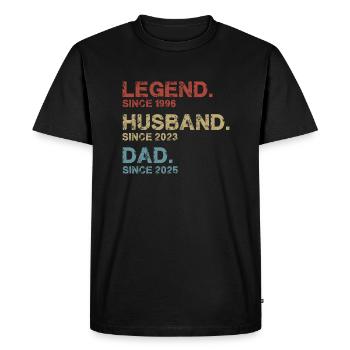 Legende Ehemann Vater - Männer Premium Bio T-Shirt - Schwarz - Vorne - Nico (187cm)