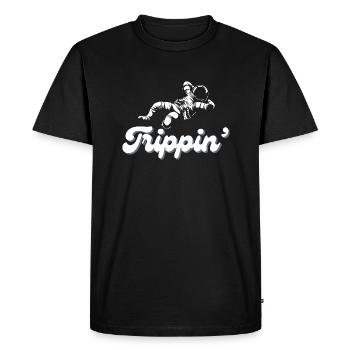 Trippin' (Astronaut, Cosmonaut, Psychonaut) - Men's Premium Organic T-Shirt - black - Front - Nico (187cm)