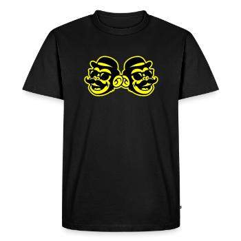 Singe Gentleman Drôle - T-shirt Premium bio Homme - noir - Devant - Nico (187cm)