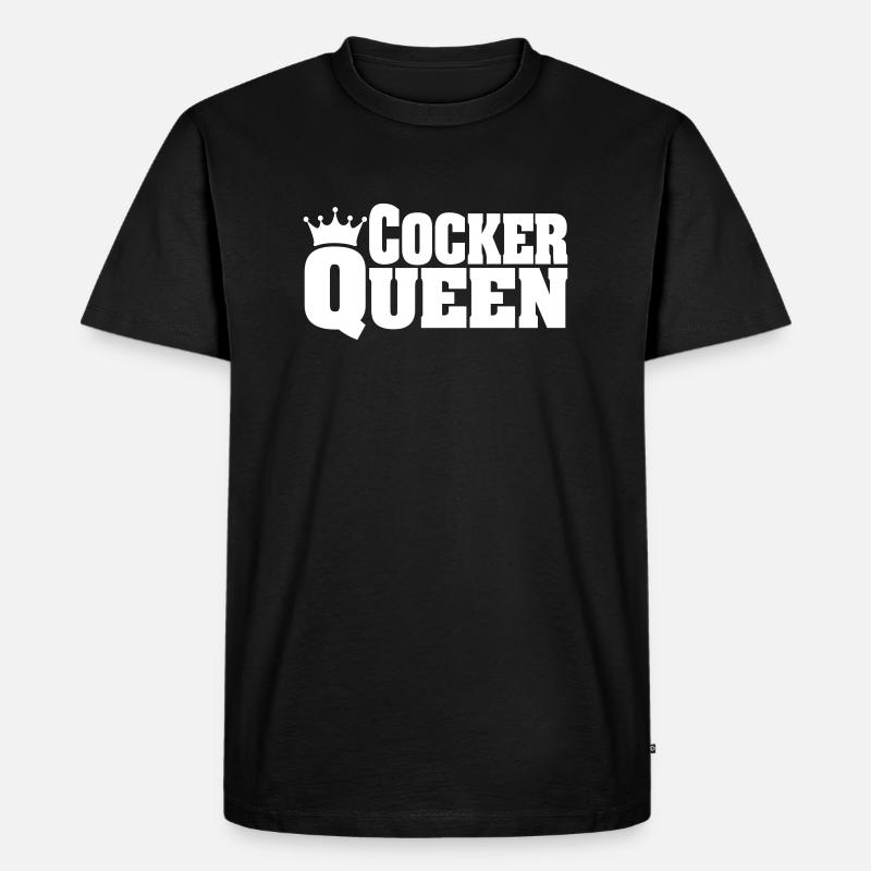 COCKER QUEEN Cocker Spaniel - Männer Premium Bio T-Shirt - Schwarz