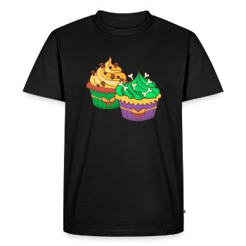 Gâteau au muffin Halloween - T-shirt Premium bio Homme - noir - Devant - Nico (187cm)