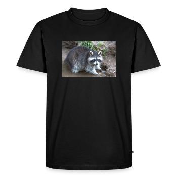 Raton laveur d’Amérique du Nord (racoons) - T-shirt Premium bio Homme - noir - Devant - Nico (187cm)