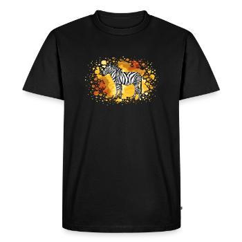 zèbre - T-shirt Premium bio Homme - noir - Devant - Nico (187cm)