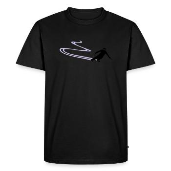 Sport - Skifahrer - Männer Premium Bio T-Shirt - Schwarz - Vorne - Nico (187cm)