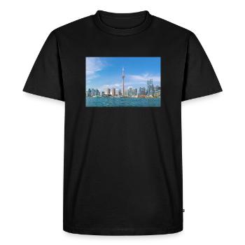 Vue panoramique sur les toits de Toronto Ontario Canada - T-shirt Premium bio Homme - noir - Devant - Nico (187cm)