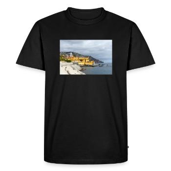 Fortress Sao Tiago Funchal Madeira island Portugal - Men's Premium Organic T-Shirt - black - Front - Nico (187cm)