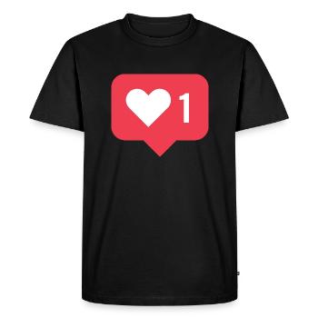 Like Icon - Men's Premium Organic T-Shirt - black - Front - Nico (187cm)