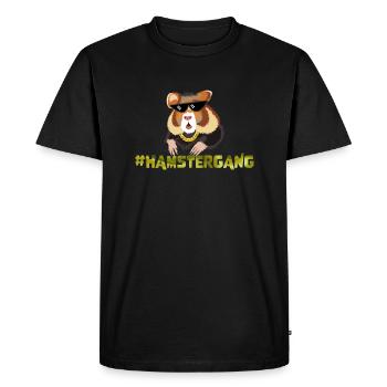 Hamster gang gold chain - Men's Premium Organic T-Shirt - black - Front - Nico (187cm)