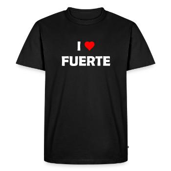 I love Fuerte - Fuerteventura - Spanien - Spain - Men's Premium Organic T-Shirt - black - Front - Nico (187cm)