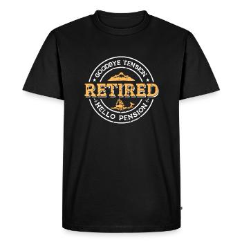 Goodbye Tension Hello Pension Retirement Outfit - Men's Premium Organic T-Shirt - black - Front - Nico (187cm)