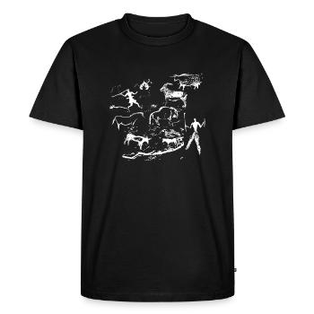 Rupestre blanc - T-shirt Premium bio Homme - noir - Devant - Nico (187cm)
