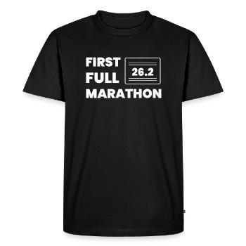 Triathlon Natation Vélo Run Marathon - T-shirt Premium bio Homme - noir - Devant - Nico (187cm)