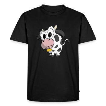 Cow Farmer Farmer Cows Farm - Men's Premium Organic T-Shirt - black - Front - Nico (187cm)