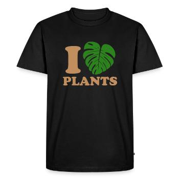 fall plants - Men's Premium Organic T-Shirt - black - Front - Nico (187cm)