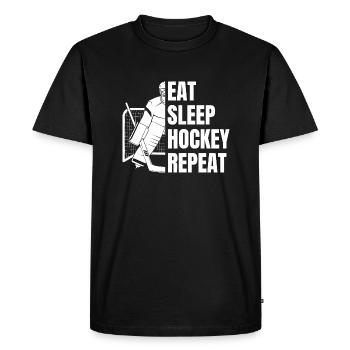 Hockey funny - T-shirt Premium bio Homme - noir - Devant - Nico (187cm)